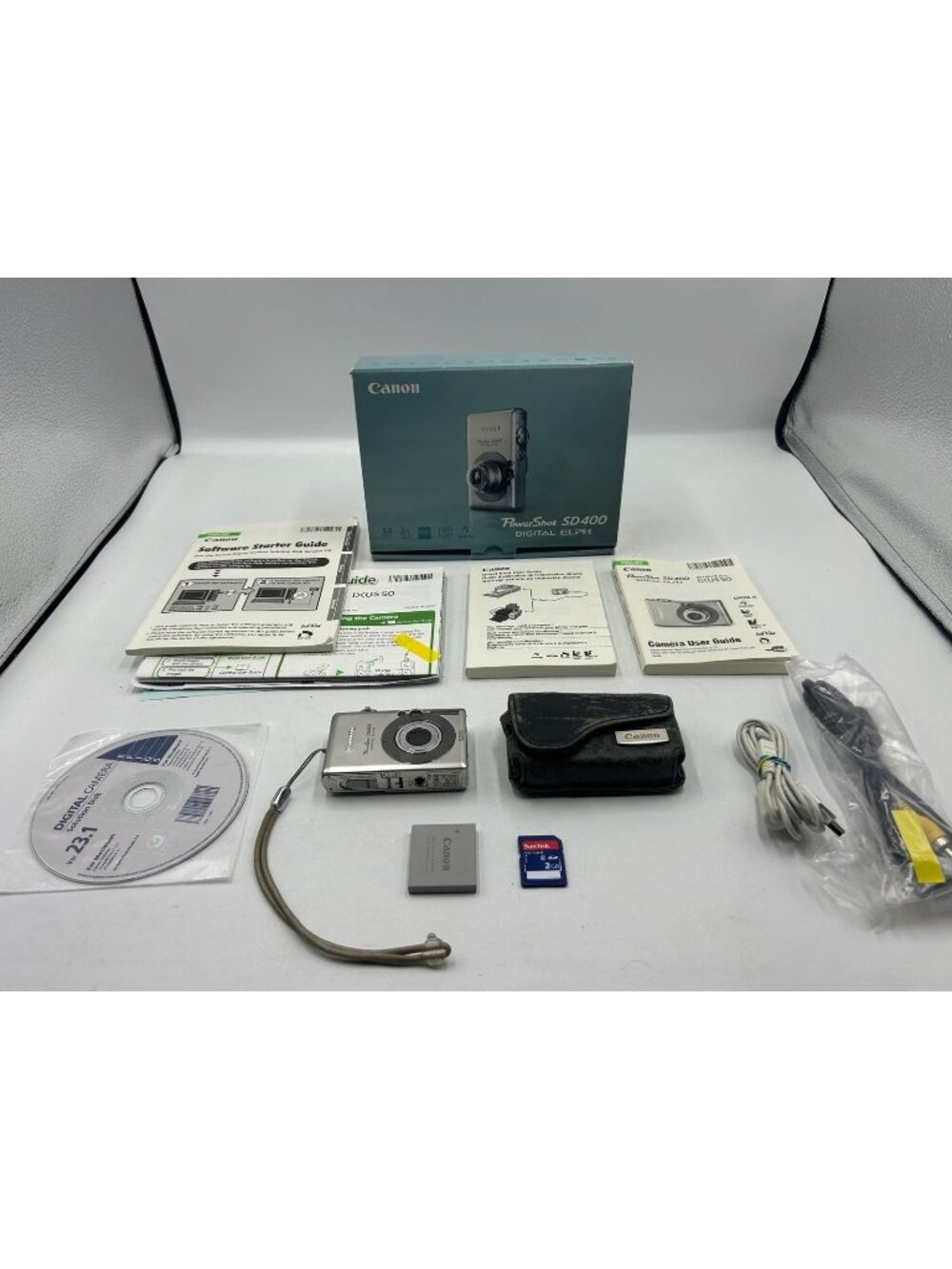 Canon PowerShot SD400 Digital ELPH 5.0MP Digital Camera Bundle with Original Box